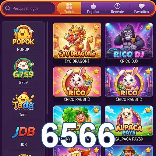 Jogos de slots disponíveis no cassino 6566